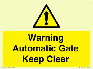 Warning Automatic Gate Keep Clear